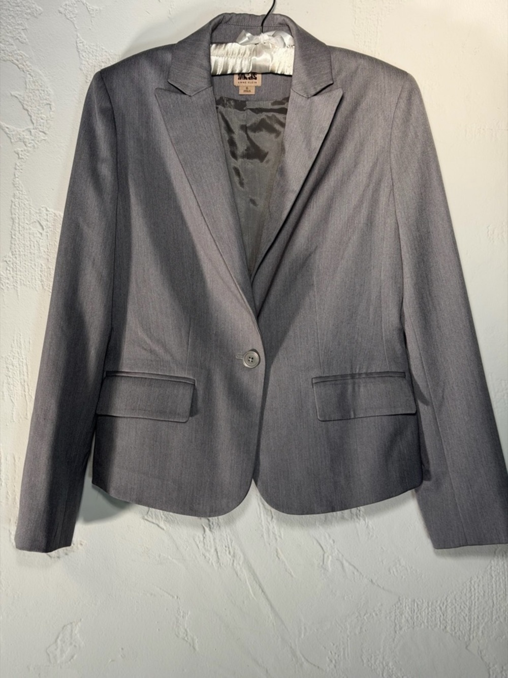 Gorgeous Anne Klein Gray Single-Button Women's Blazer - Quality and Fashion 6